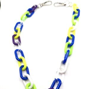 Multi Colored Acrylic Wallet Or Pants Single Layer 22 Inches Long